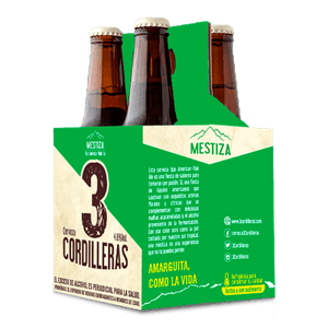 Cerveza 3 Cordilleras Mestiza Botella X4
