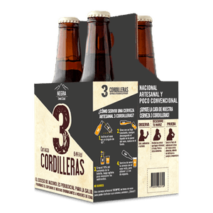 Cerveza 3 Cordilleras Negra Botella X4