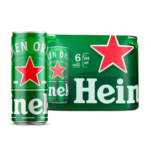 Cerveza Heineken Lata X6