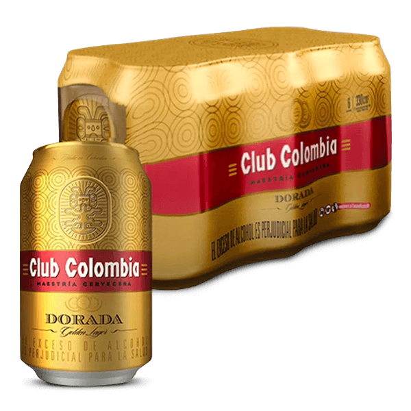 Cerveza Club Colombia Dorada Lata x6