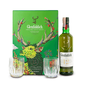 Whisky Glenfiddich 12 años + 2 vasos