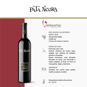Vino Tinto Pata Negra Roble Tempranillo