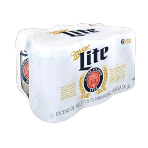 Cerveza Miller Lite Lata X6