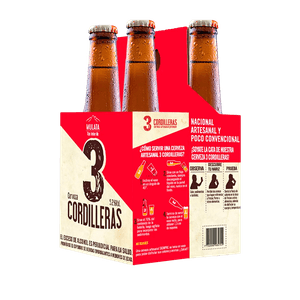 Cerveza 3 Cordilleras mulata Botella X4