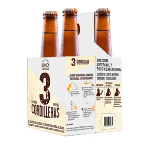 Cerveza 3 Cordilleras Blanca Botella X4