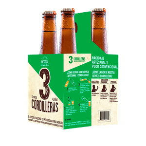 Cerveza 3 Cordilleras mestiza Botella X4