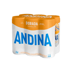 Cerveza Andina Dorada Lata X6