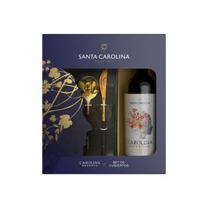 Vino Santa Carolina Reserva Carmenere Mas set de Cubiertos