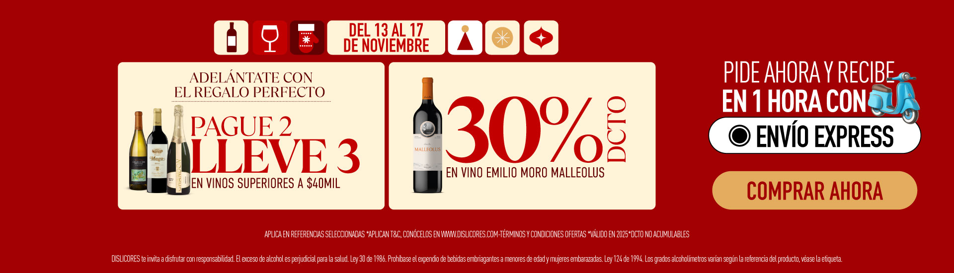 VINOS EN NOVIEMBRE DEL 17 AL 17