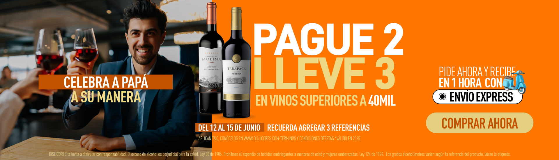PAGA 2 Y LLEVA 3 VINOS
